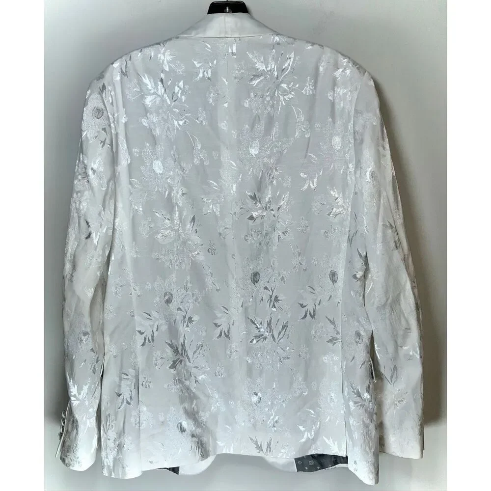 Paisley & Gray metallic floral jacquard tuxedo jacket size 44R